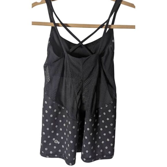 LULULEMON ATHLETICA Exquisite Tank top in Ghost Dot Black Slate Mesh Size 4 - Picture 4 of 4